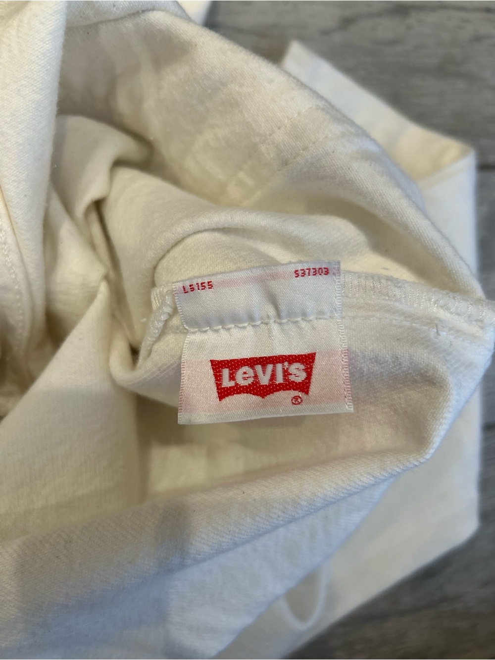 NWT Levi’s 501 Original Straight Leg Jeans, Women’s Size 0, W23 L30, Off White - Picture 11 of 13